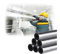 Film isolant autocollant en mousse antigel pour tuyaux d'eau en extérieur Tube en aluminium pour unités AC et tuyaux en cuivre - Housses d'isolation de 30 x 120 mm