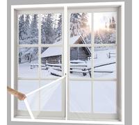 Film Isolant Autocollant pour Cuisine Fenêtre,Transparent Isolation Thermique Kit de Film D'isolation de Fenêtre,Anti Froid Découpe DIY de Survitrage Thermo Cover Fenêtre (250x200cm)