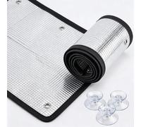 Film Isolant en Aluminium Double Face pour Vitre et Véranda Film Fenetre Anti Regard Occultant Thermique Anti Chaleur UV avec Ventouses Transparentes pour Maison 100cm 120cm 130cm 140cm
