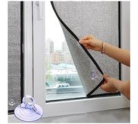 Film Isolant en Aluminium,Film De Fenêtre Réfléchissant D'isolation Thermique,Film Occultant pour Fenêtre,Film Protection Solaire avec Ventouses,pour Véranda/Salle De Bain,WxH-120x200cm/47 * 79in