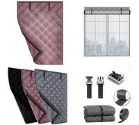 Film Isolant Fenêtre Anti Froid 30cm 50cm 85cm 140cm 200cm Kit d'isolation de Fenêtre pour L'hiver Couverture de Fenêtres Thermique Garde L'air Froid Et L'air Chaud(Brown,39x47in/100x120cm)