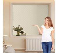 Film Isolant Fenetre Anti Froid 82 x 160 cm, Portable, Économie D'Énergie, Imperméable, Ajustable et Amovible, Kit Isolant pour Fenêtre, avec Ruban Nano pour Grenier, Blanc cassé