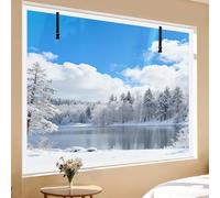 Film Isolant Fenêtre Anti Froid Hiver Film Transparent Anti-Poussière Kit D'Isolation De Fenêtre EVA Avec Bande Adhésif Barrière Thermique Fenêtre， 30cm-150cm(Blanc,130x160cm)