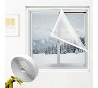 Film Isolant Fenêtre Anti Froid, Hiver Transparent Film Isolant Pour Fenetre En Matériau PVC Épais, Kit D'Isolation De Fenêtre Pour Résistant Aux Intempéries(75x100cm)