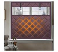 Film Isolant Fenetre Anti Froid Rideau Thermique Isolants Imperméable, Kit De Joint De Fenêtre Coupe-Vent Réutilisable 80 100 130 180 200cm(Brown,W100*H110cm)