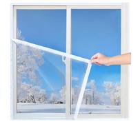 Film isolant pour fenêtre, 115 x 100 cm, résistant à la chaleur, kit isolant transparent, matériau EVA amélioré, non toxique, sans goût, résistant aux déchirures - Blanc