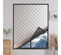 Film Isolant pour Fenêtre 86 x 130 cm Coupe-Vent et Insonorisant, Isolant Thermique Film de Survitrage Thermo Autocollant Installation Facile Personnalisable pour l'hiver, Gris