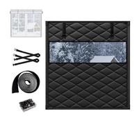 Film Isolant Pour Fenêtre, Kit D'isolation Pour Fenêtre, Film Fenetre Isolant Hivernage, Film De Survitrage Thermo Cover Pour Coupe-Vent Et Bruit(Noir,130x290cm)