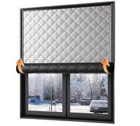 Film Isolant pour fenêtre sur Mesure Anti Froid d'hiver Store occultant-sans perçage,réutilisable de survitrage Thermo Cover,Rideau Protection Solaire Isolant Thermique- Amovible