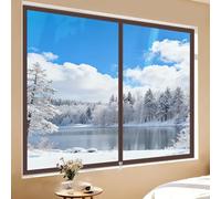 Film isolant pour Fenêtre Transparent,Rideau Thermique Isolants Avec fermeture éclair Anti Froid Imperméable Bloque la chaleur pour fenêtre pour Appartement Salle de Classe