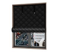 Film Isolant Thermique Fenetre, 79/100/150/160/180/200cm Isolant Fenetre Rideau Anti Froid Résistant Aux Intempéries, Rideau Coupe-Vent pour Chambre À Coucher de Salon, Auto-Adhésif(Noir)