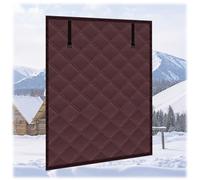 Film Isolant Thermique Fenetre Anti Froid D'hiver Rideau Occultant Réutilisable de Survitrage Kits D'isolation pour Chambre À Coucher de Salon 60/80/90/120cm(brun,32x32in/80x80cm)