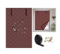 Film Isolant Thermique Fenetre Hiver, 50/60/70/80/90/100/150/200cm Rideau Phonique Intérieurs, Kit d'isolation de Fenêtre en Coton, Contre le Froid(Brun,35x102in/90x260cm)