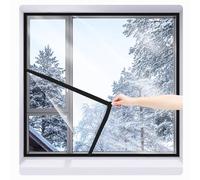 Film isolant thermique transparent et anti-vent pour portes et fenêtres - Réutilisable - Indispensable pour l'hiver - Résistant au froid - Solution d'économie d'énergie