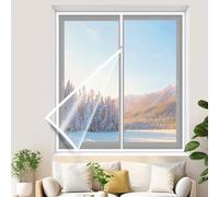 Film Isolant Thermique Transparent, Kit Isolant Thermique Anti Froid Réutilisable, Couverture de Fenêtre Coupe-Vent pour Salon Chambre, Essentiel d'hiver, EVA Épaissir(Blanc,170x160cm)