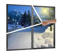 Film Isolant Transparent Kits D'isolation pour Fenêtres Isolation Thermique Anti Froid Aucun Perçage Requis Avec Bande Magique pour L'hiver(70.9Wx78.8H in)