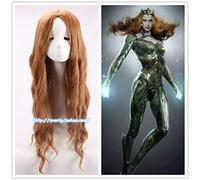 Film Justice League Aquaman Mera perruque Cosplay Mera cheveux bande dessinée marron perruque carnaval cheveux Mera Costume accessoires Cosplay accessoire 75 CM