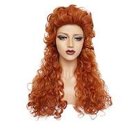 Film le casse-noisette et les quatre royaumes reine gingembre jeu de rôle perruque longue crépue bouclés orange synthétique Cosplay perruque de fête AG-855