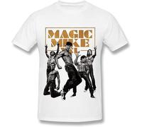 Film Magic Mike Poster T-Shirt Man's Fashion Cotton White Clothes Unisex Tee XXL