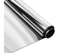 Film miroir sans tain réfléchissant pour vitrage et fenêtre, adhésif, pose intérieure, pose facile, cache des regards indiscrets, (Largeur 075cm x Longueur 150 cm, Couleur Argent Mir 500)