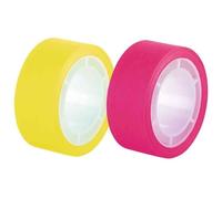 Film Note adhésive - TESA - 19 mm x 10 m - Jaune ou Rose - Repositionnable - Fluo