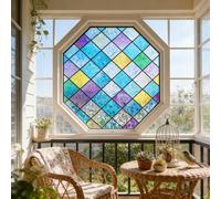 Film Occultant 120 x 120 cm Anti-Peeping, Anti UV, Protection Thermique, Protection Solaire, Non Adhesif, Electrostatique, Film Occultant Fenêtre Anti Regard pour Fenêtre, Grille De Cristal