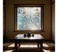 Film Occultant 75 x 300 cm Anti-Peeping, Anti UV, Protection Thermique, Protection Solaire, Non Adhesif, Electrostatique, Film Occultant Fenêtre Anti Regard pour Fenêtre, Tulipe