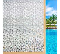 Film Occultant 80 x 260 cm Protection Thermique, Anti-Peeping, Anti UV, Protection Solaire, Electrostatique, Non Adhesif, Film Occultant Fenêtre Anti Regard pour Fenêtre, Diamant 3D