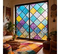 Film Occultant 80 x 280 cm Anti-Peeping, Anti UV, Protection Thermique, Protection Solaire, Non Adhesif, Electrostatique, Film Occultant Fenêtre Anti Regard pour Fenêtre, Grille De Cristal