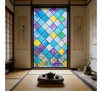 Film Occultant 80 x 380 cm Anti-Peeping, Anti UV, Protection Thermique, Protection Solaire, Non Adhesif, Electrostatique, Film Occultant Fenêtre Anti Regard pour Fenêtre, Grille De Cristal