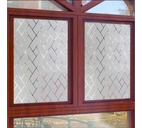 Film Occultant Fenêtre 40 x 300 cm, Protection de La Vie Privée Protéger du Soleil, Repositionnable, Vitre Film de Fenêtre Film Opaque,avec Outil,pour Salle Bain,Grille obliqu