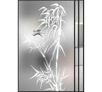 Film Occultant Fenêtre 40X120CM Bambou Film Opaque Fenetre Anti Regard,Brise Vue Fenetre Intimité,Electrostatique Vitre Adhesif pour Salle de Bain Maison Cuisine Bureau