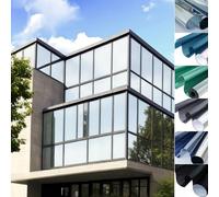 Film Occultant Fenêtre 90 x 250 cm Film Adhesif Effet Miroir D'Intimité Filtre Fenetre Anti Regard Anti Chaleur UV sans Tain pour Fenetre pour Maison Bureau Magasin, Argent