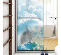 Film Occultant Fenêtre Ciel Bleu Ciel Film Fenetre Anti Regard Film Opaque Vitrage Film Anti Regard Auto Adhésif Brise Vue Fenetre Film Fenetre Fenetre Occultant Fenetre 60x116cm/1 Pcs