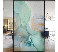 Film Occultant Fenêtre,Fenetre Anti Regard,Film Non- Adhésif électrostatique,Film Reutilisable Dépoli Opaque,Anti Chaleur UV,pour Maison Bureau et Cuisine-Motif de marbre(90cmx200cm)