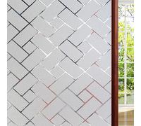 Film Occultant Fenêtre, Film Fenetre Anti Regard 40 x 210 cm Protection UV, avec Adhérence Statique Vitre Anti Regard, Occultant Fenêtre pour Chambre Bureau Cuisine, Grille Oblique