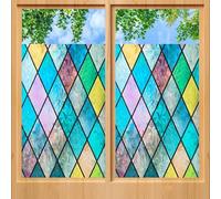 Film Opaque Fenetre 110 x 210 cm, Opaque, Statique,Anti-Ultraviolet,Blocage de Lumière,Réutilisable, Film Anti Regard Film Electrostatique, avec Outil, pour Salle, Grille Cristal