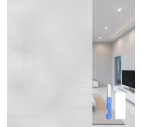 Film Opaque Fenetre 145 x 240 cm Aspect Givré Statique Autocollant Film en Verre Dépoli Non Adhesif pour Vitre Autocollant Bureau Maison Salle de Bain Chambre Cuisine, Blanc