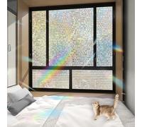 Film Opaque pour Vitre 35 x 420 cm, Fenetres Auto-Collant, Anti Regard, Anti-UV, Protection de Soleil, Film Occultant, Auto-Adhésif, avec Outil, pour Fenetre, Mosaïque