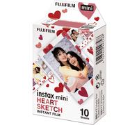 Film papier photo instantané Fujifilm Instax Mini Heart Sketch - Pack de 10