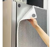 Film pare-soleil vertical pour congélateur, Couverture isolante en aluminium for réfrigérateur et congélateur, pare-soleil multicolore, plusieurs tailles(White-,50cm*170cm)