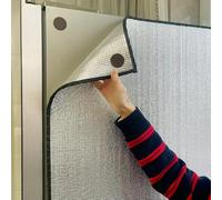 Film pare-soleil vertical pour congélateur, Couverture isolante en aluminium for réfrigérateur et congélateur, pare-soleil multicolore, plusieurs tailles(Black-,66cm*90cm)