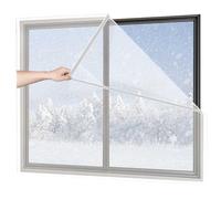 Film PE Isolant pour Fenêtre Imperméable Coupe-vent pour Salon Chambre Bureau Hôtel D'hiver Anti Froid Couverture en Été et en Hiver de la Pluie(4.2x4.9 ft=130x150 cm)