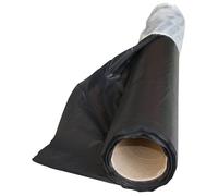 Film plastique d'étanchéité sous-dalle en polyéthylène noir Type 300, 6x25m, bâche étanche de protection chantier, toiture, anti repousse, paillage