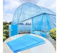 Film Plastique pour Serre 12S - Bâche Renforcée Toutes Saisons pour Tunnel de Culture et Serre, Résistante aux Déchirures et Transmission Lumineuse Améliorée(Size:4.8mil-3*20m,Color:Bleu Clair-PO)