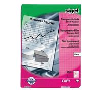 sigel – Film pour copieurs noir et blanc – Format A4 – Transparent – 100f G
