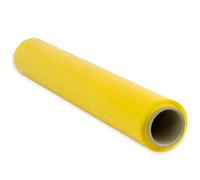 Film pour emballer 50 cm de large et étirable jusqu'à 300 mètres de longueur - Rouleau de film élastique manuel pour emballage industriel - Ofituria (Jaune, 1 Rouleaux)