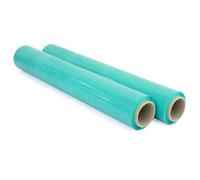 Film pour emballer 50 cm de large et étirable jusqu'à 300 mètres de longueur - Rouleau de film élastique manuel pour emballage industriel - Ofituria (Vert, 2 Rouleaux)