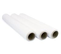 Film pour emballer 50 cm de large et étirable jusqu'à 300 mètres de longueur - Rouleau de film élastique manuel pour emballage industriel - Ofituria (Blanc, 3 Rouleaux)