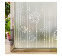 Film pour FenêTre Film de fenêtre Mat 3D, vitrail Vinyle Auto-adhésif, Autocollant d'isolation Thermique givré for Porte Maison pour la Confidentialité(90 x 200 cm)